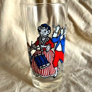 Vintage 1976 Borden Elsie the Cow character Glass, Bi Centennial